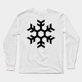 Black Snowflake Long Sleeve T-Shirt